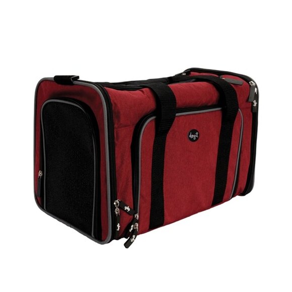 DOGIT EXPLORER SOFT CARRIER EXPANDABLE CARRY BAG Dog or Cat Red - Picture 2 of 2